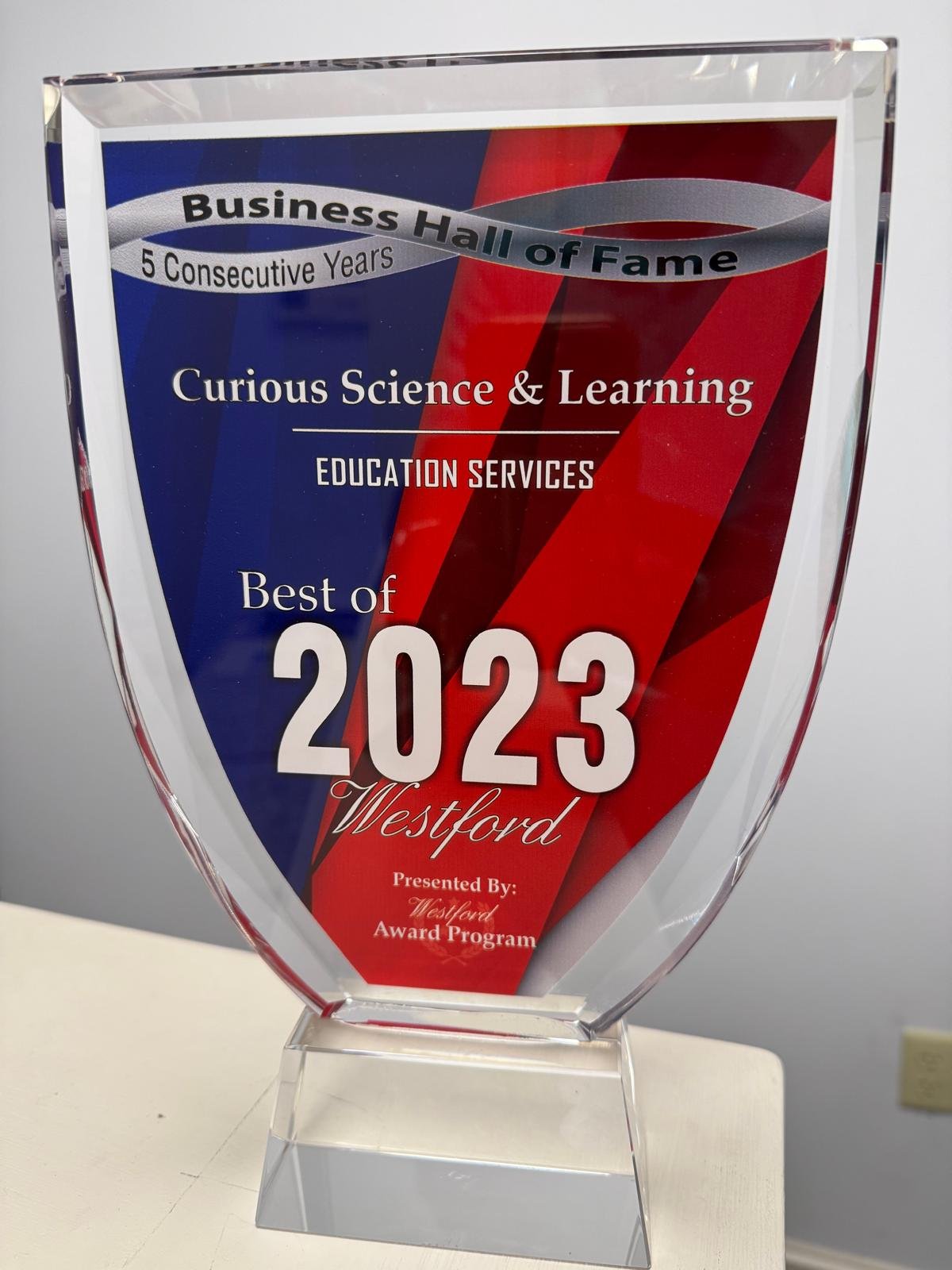 Best of 2023 Westford Business Hall of Fame award